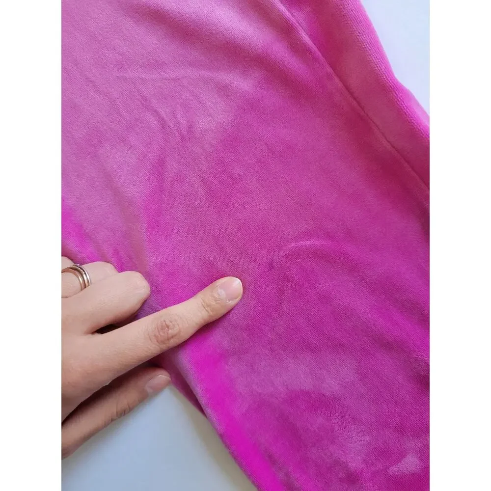 The Children's Place Girls 10/12 Pink Velour Track Pants Y2K Straight Leg